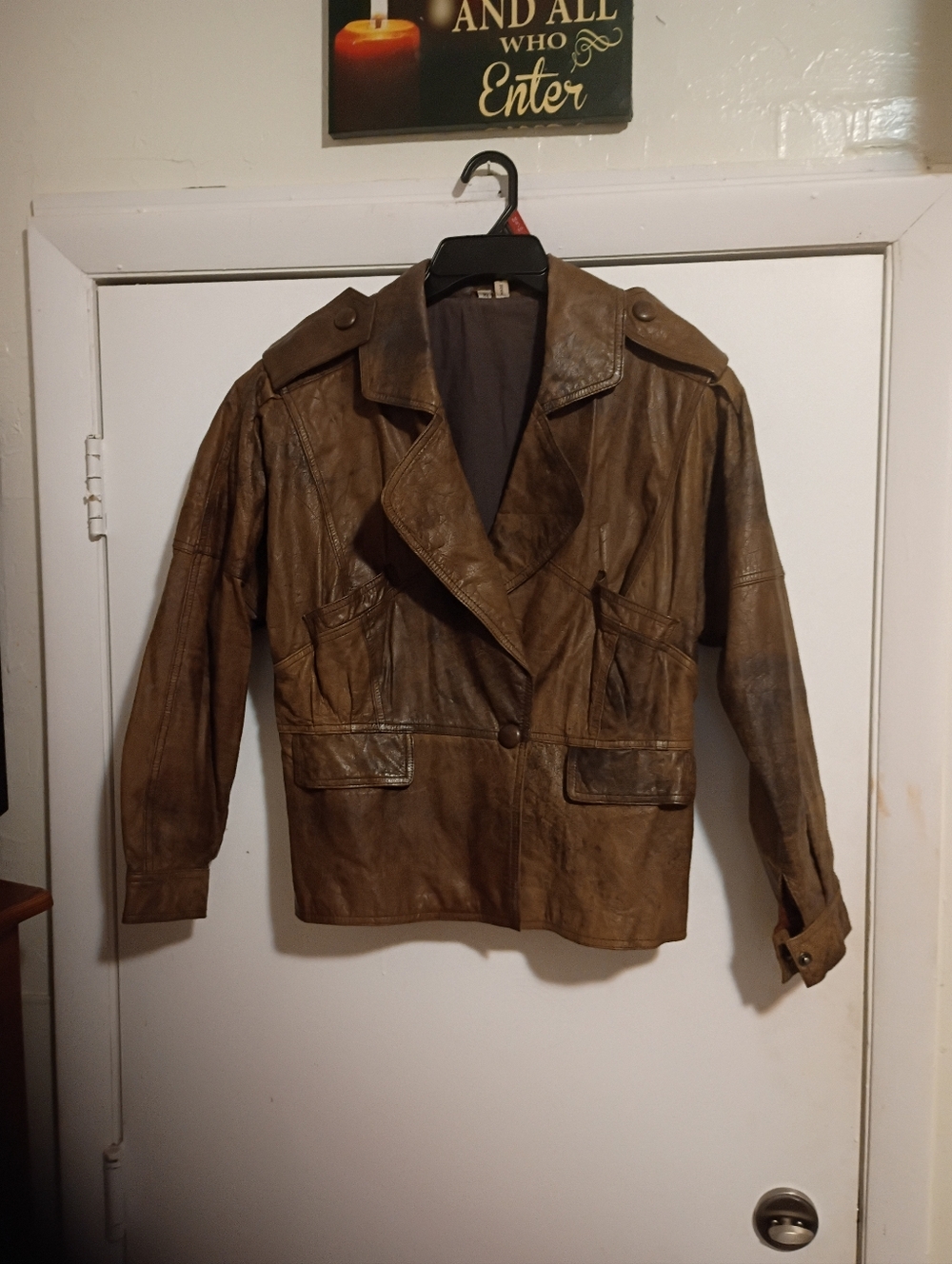 Brown Leather Jacket - Classic Casual Coat